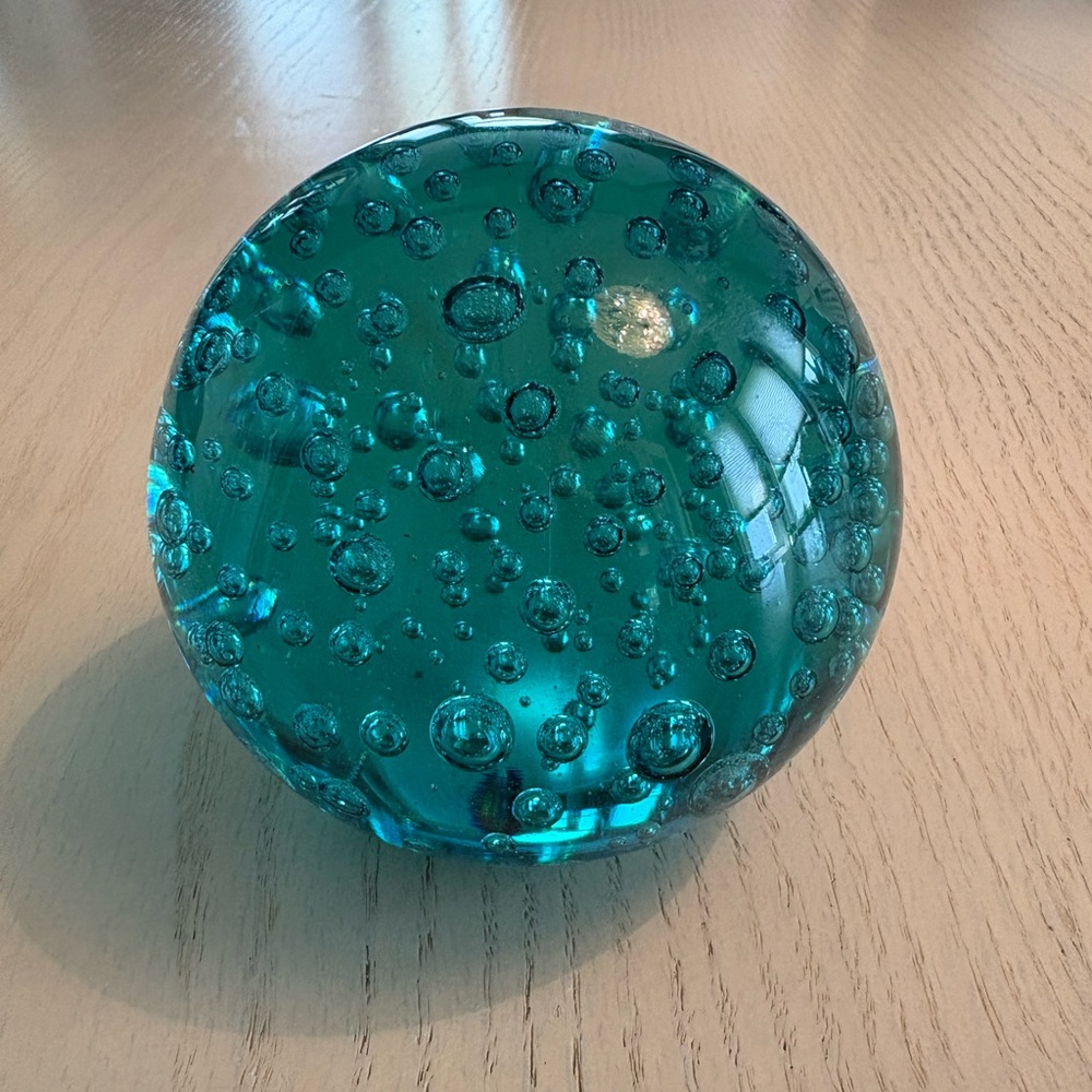 Elegant Teal Glass Sphere